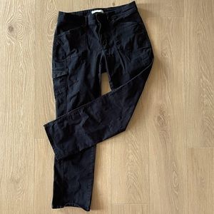 Gloria Vanderbilt Black Stretchy Cargo Pants ~ size 10